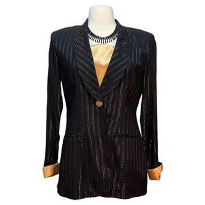 Vintage black jacket with gold accents